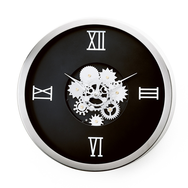 Industry Roman Face Gear Wall Clock